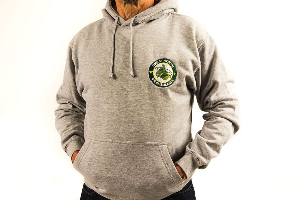 gnaas logo grey hoodie