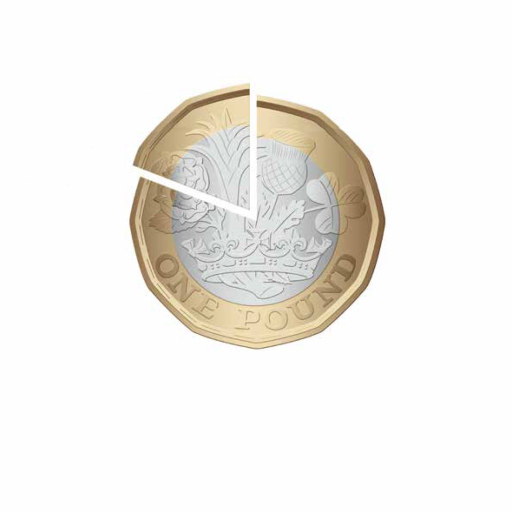 pound coin pie chart image