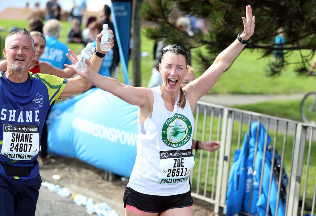 gnaas supporter running great north run for great north air ambulance service