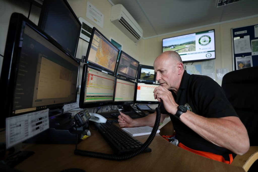 gnaas aircrew paramedic colin at control desk