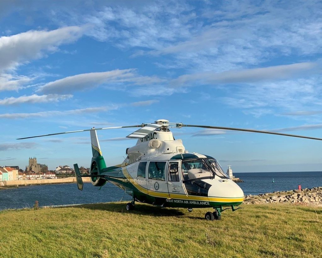 Helicopter on scene in October 2018