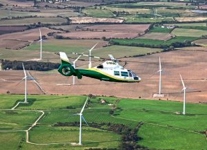 GNAAS charity helicopter flying over region