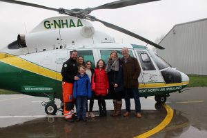 GNAAS paramedic Lee Salmon, Anna Salmon, William Gardiner, Lily Salmon, Grace Gardiner, Helen Gardiner and Richard Gardiner