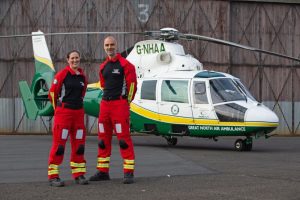 Doctor Kate Allen and paramedic Ian Grey of the Great North Air Ambulance Service