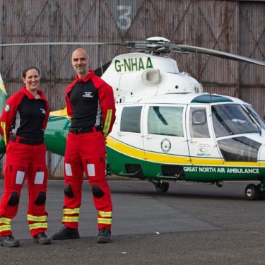 Doctor Kate Allen and paramedic Ian Grey of the Great North Air Ambulance Service