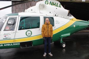 David Wilson at the Great North Air Ambulance Service base