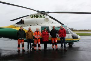 David Wilson meets the team at Great North Air Ambulance Service