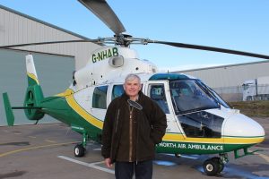 Simon Orpwood with the aircraft