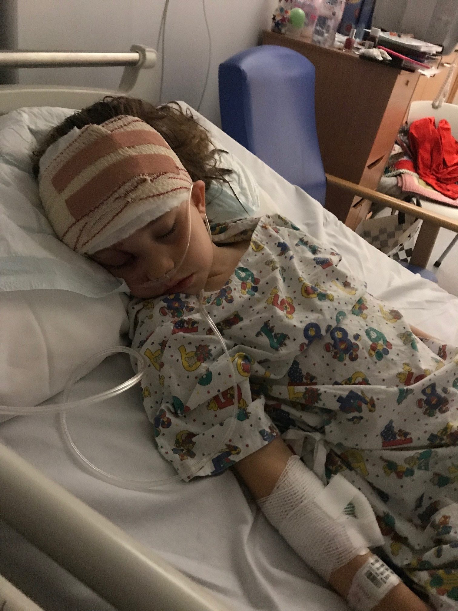 Alannah Maher in hospital