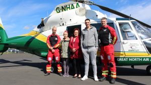 GNAAS paramedic Tim West, Gemma Turnbull, Lynne Dunham, Michael Hallas and doctor Phil Godfrey