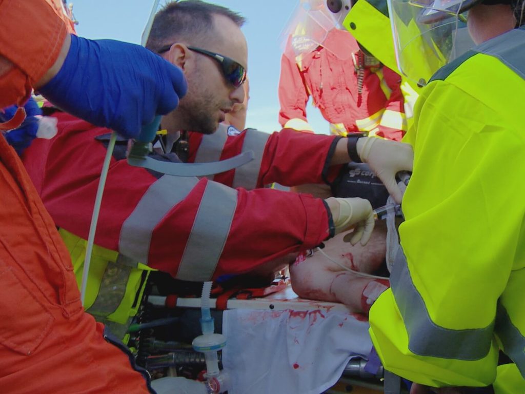 GNAAS team join the effort to save Richard Stephenson, impaled in car crash near Workington
