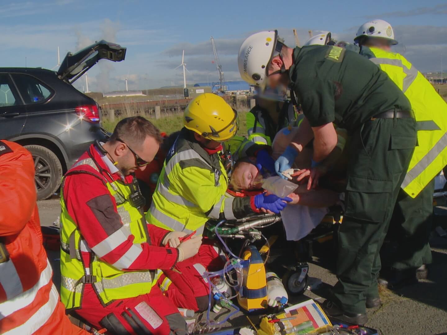 GNAAS team join the effort to save Richard Stephenson, impaled in car crash near Workington