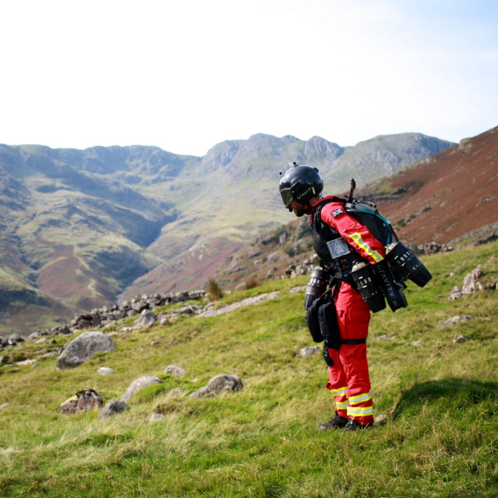 Jet suit paramedic prepares for take-off