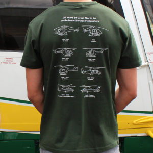 GNAAS Heritage Tee showcased in front of the GNAAS Aircraft