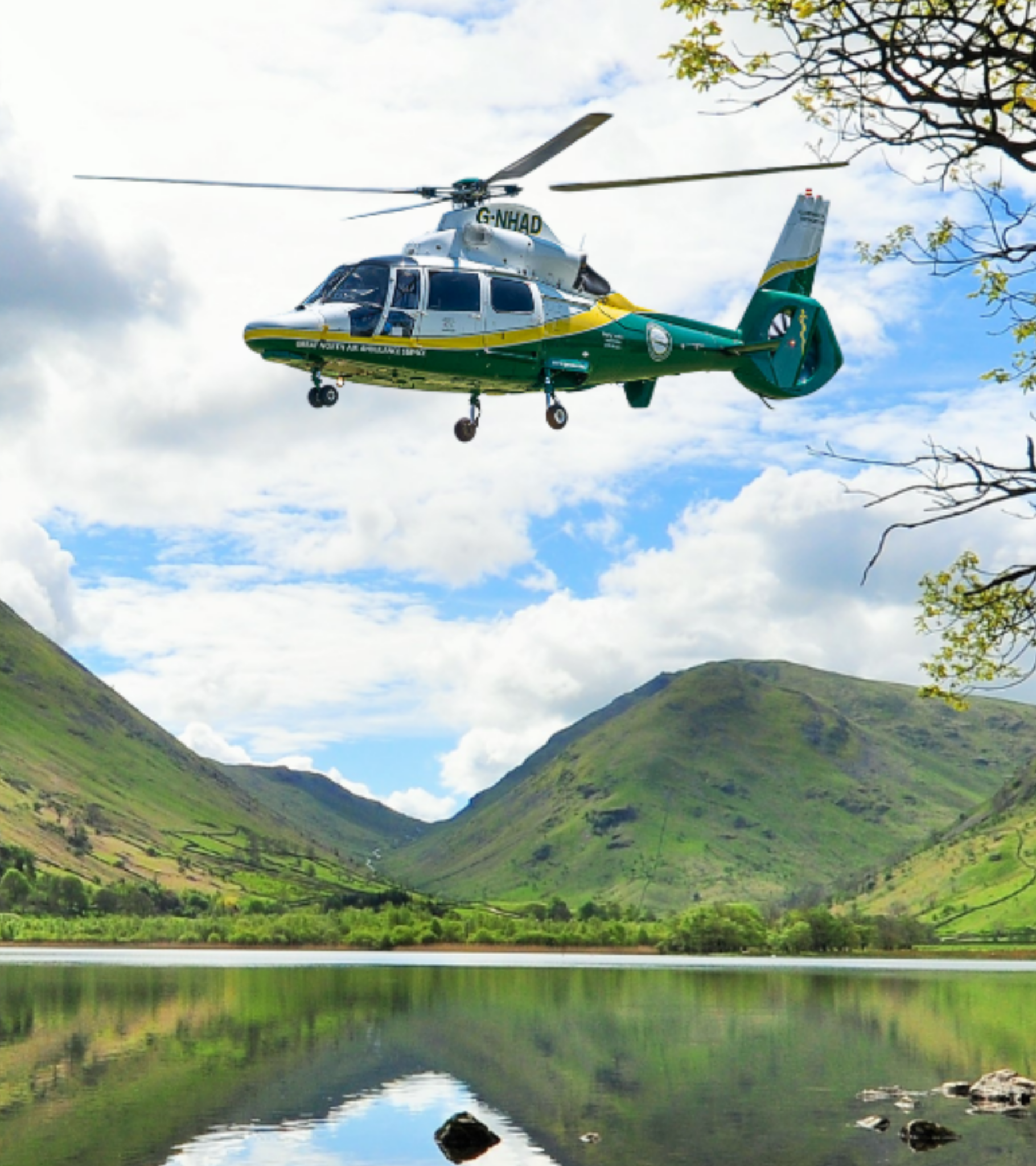 GNAAS helicopter flying